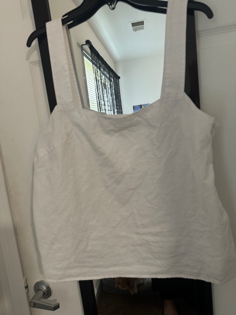 J. Crew White Square-Neck Linen Tank - Women